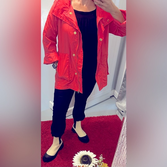 LUiI RAIN Coat Beautiful salmon/coral in color size large - Picture 3 of 15